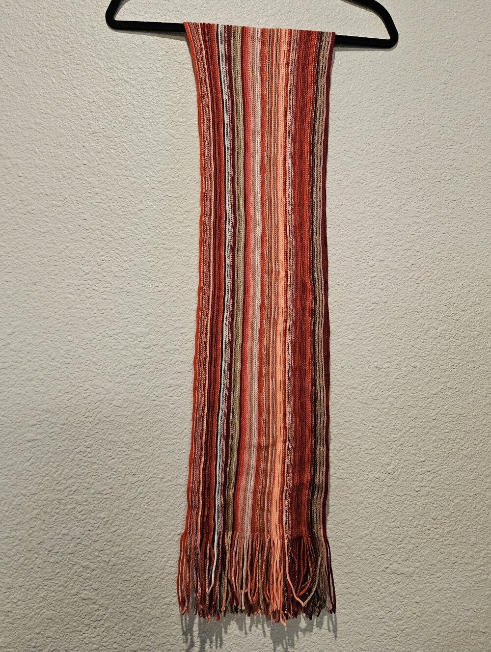 Joe Boxer Y2K Sweater Multicolor Fringe Knit Scarf